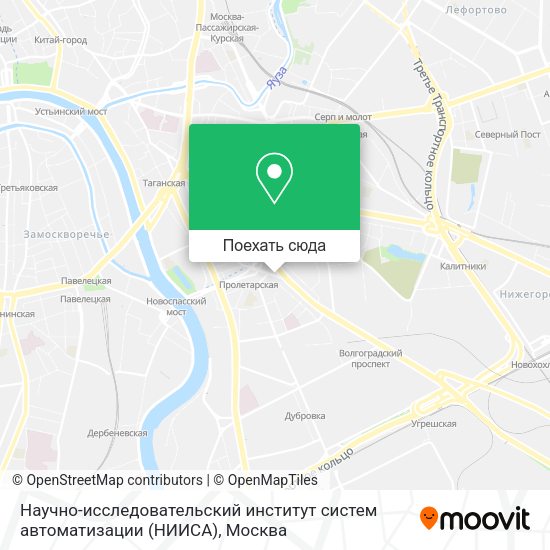 Карта Научно-исследовательский институт систем автоматизации (НИИСА)