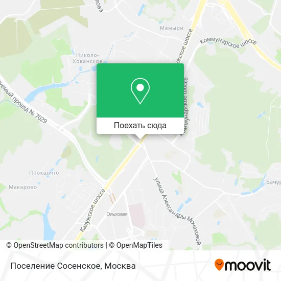 Карта Поселение Сосенское