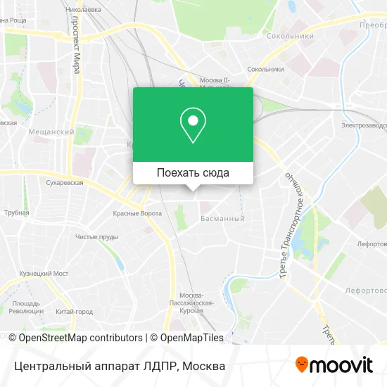 Карта Центральный аппарат ЛДПР