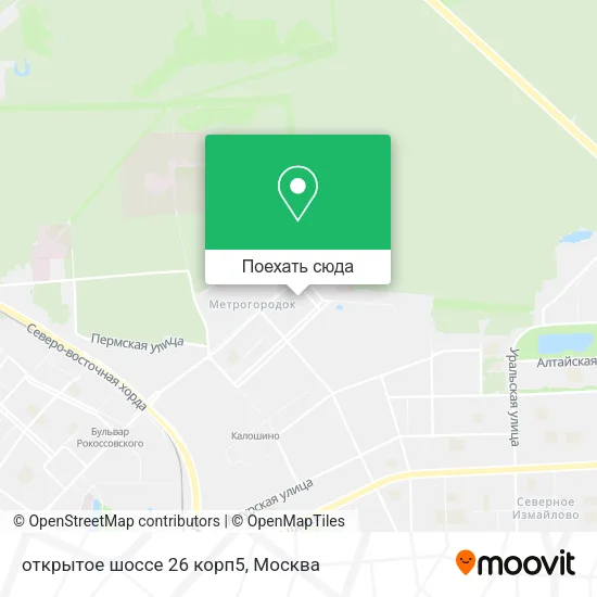 Карта открытое шоссе 26 корп5