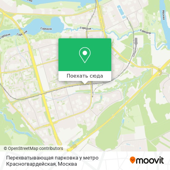 Карта Перехватывающая парковка у метро Красногвардейская