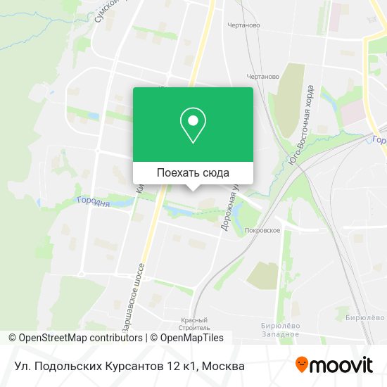 Карта Ул. Подольских Курсантов 12 к1