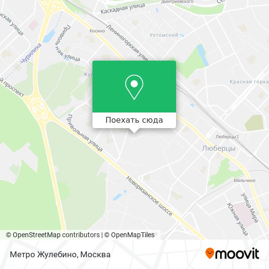 Карта Метро Жулебино