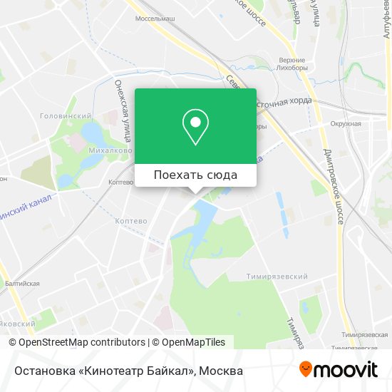 Карта Остановка «Кинотеатр Байкал»