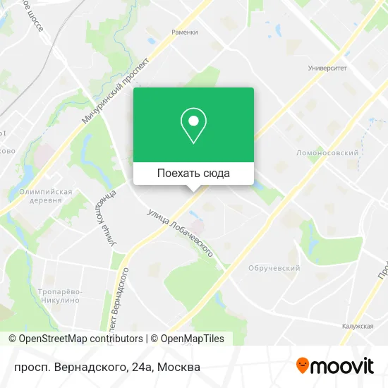 Карта просп. Вернадского, 24а
