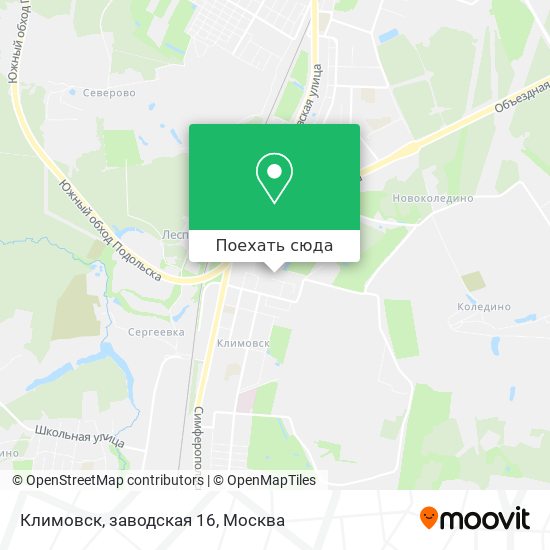 Карта Климовск, заводская 16