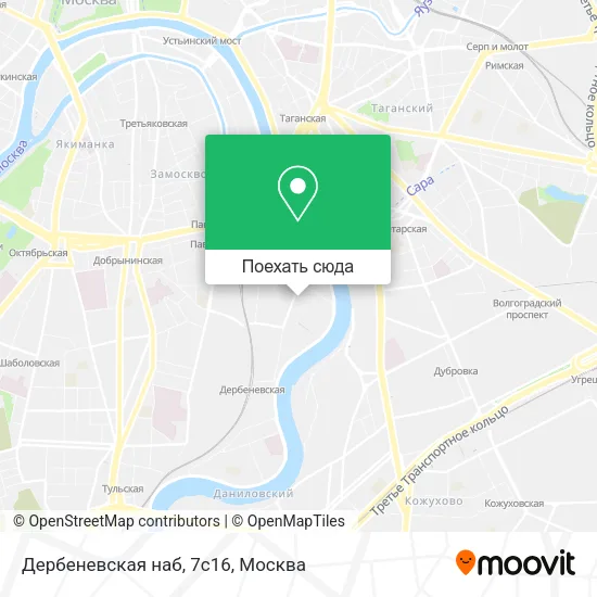 Карта Дербеневская наб, 7с16