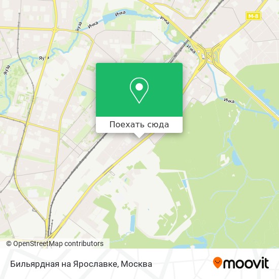 Карта Бильярдная на Ярославке