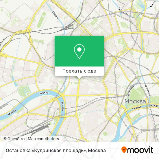 Карта Остановка «Кудринская площадь»