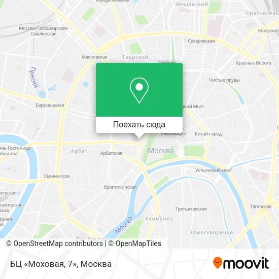Карта БЦ «Моховая, 7»