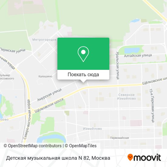 Карта Детская музыкальная школа N 82