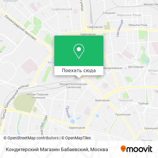 Карта Кондитерский Магазин Бабаевский