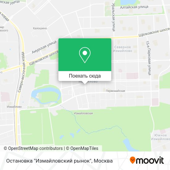 Карта Остановка "Измайловский рынок"