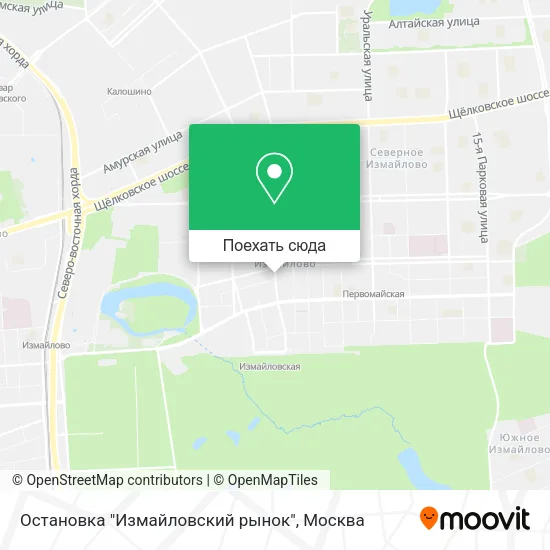Карта Остановка "Измайловский рынок"