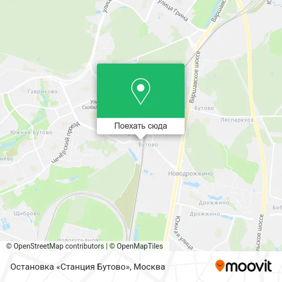 Карта Остановка «Станция Бутово»