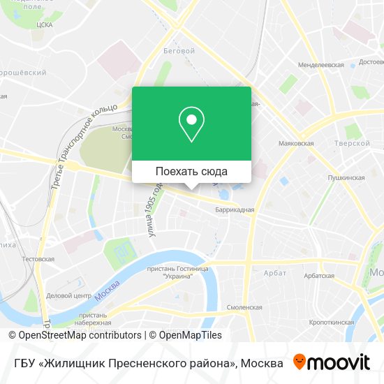 Карта ГБУ «Жилищник Пресненского района»