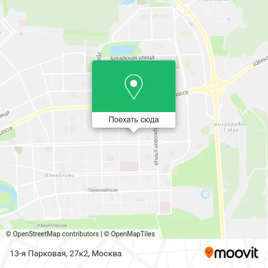 Карта 13-я Парковая, 27к2