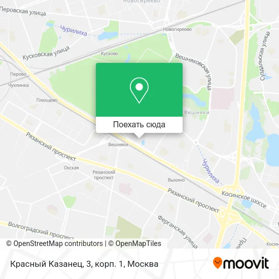 Карта Красный Казанец, 3, корп. 1