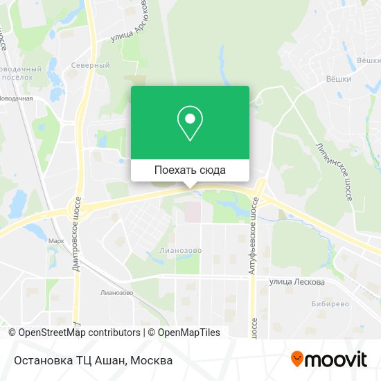 Карта Остановка ТЦ Ашан