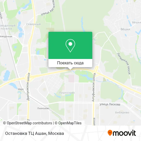 Карта Остановка ТЦ Ашан