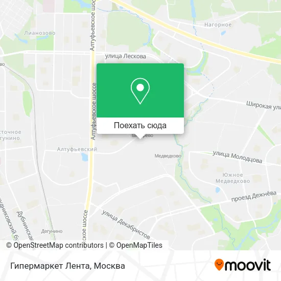 Карта Гипермаркет Лента