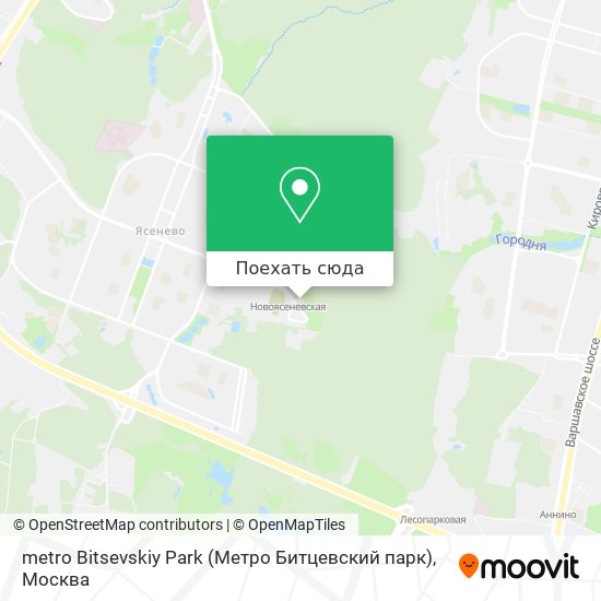 Карта metro Bitsevskiy Park (Метро Битцевский парк)