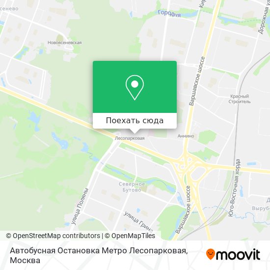 Карта Автобусная Остановка Метро Лесопарковая