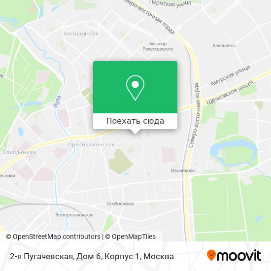 Карта 2-я Пугачевская, Дом 6, Корпус 1