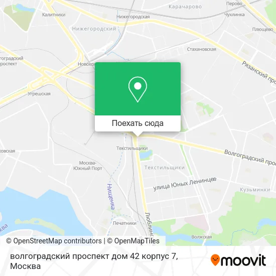 Карта волгоградский проспект дом 42 корпус 7