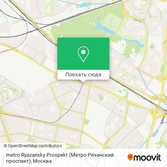Карта metro Ryazansky Prospekt (Метро Рязанский проспект)