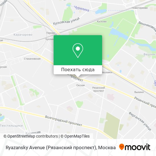 Карта Ryazansky Avenue (Рязанский проспект)