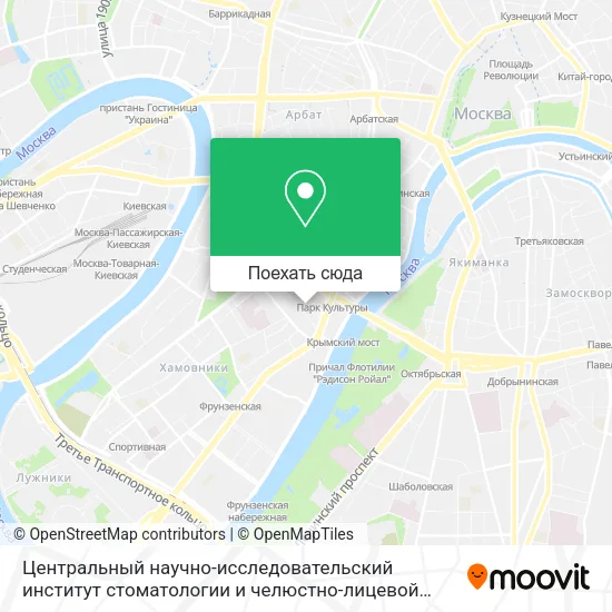 Карта Центральный научно-исследовательский институт стоматологии и челюстно-лицевой хирургии