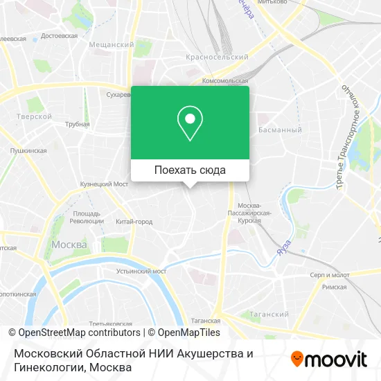 Карта Московский Областной НИИ Акушерства и Гинекологии
