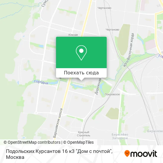 Карта Подольских Курсантов 16 к3 "Дом с почтой"