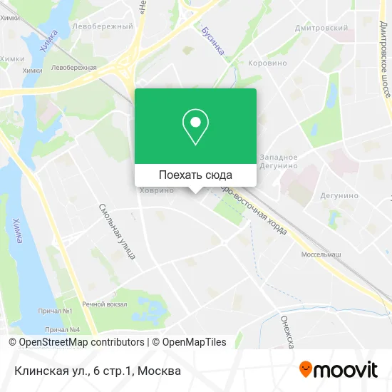 Карта Клинская ул., 6 стр.1