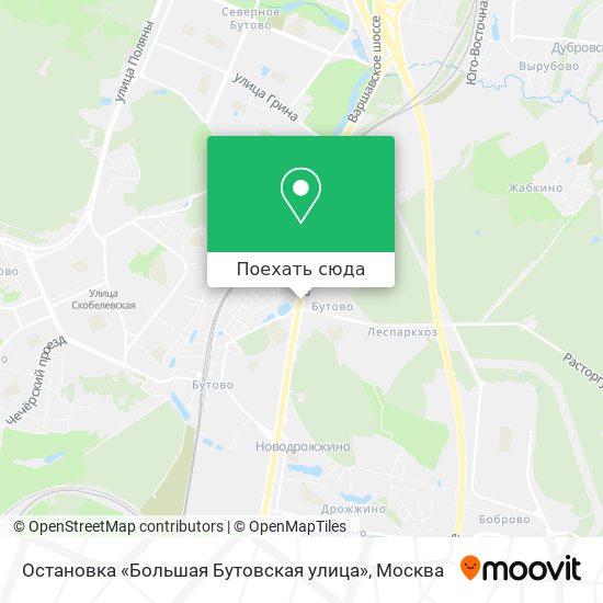 Карта Остановка «Большая Бутовская улица»
