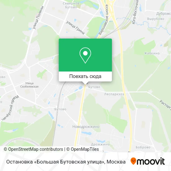 Карта Остановка «Большая Бутовская улица»