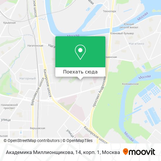 Карта Академика Миллионщикова, 14, корп. 1