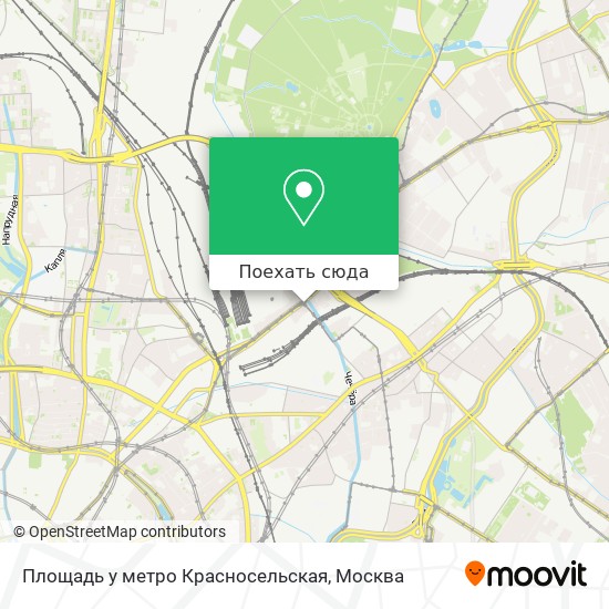 Карта Площадь у метро Красносельская