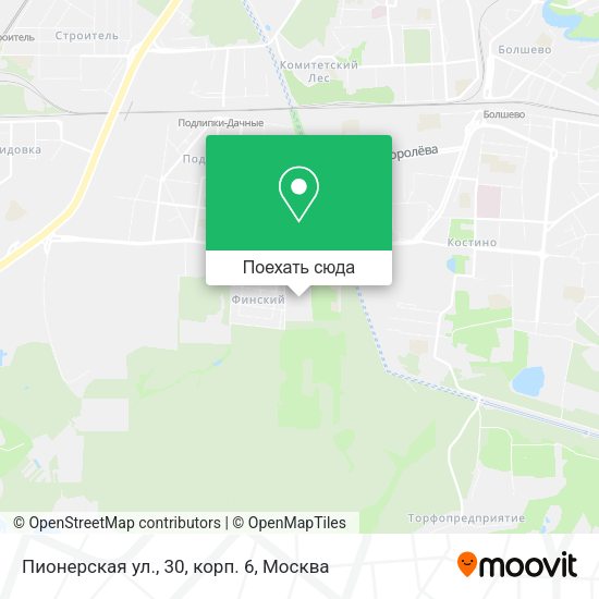 Карта Пионерская ул., 30, корп. 6