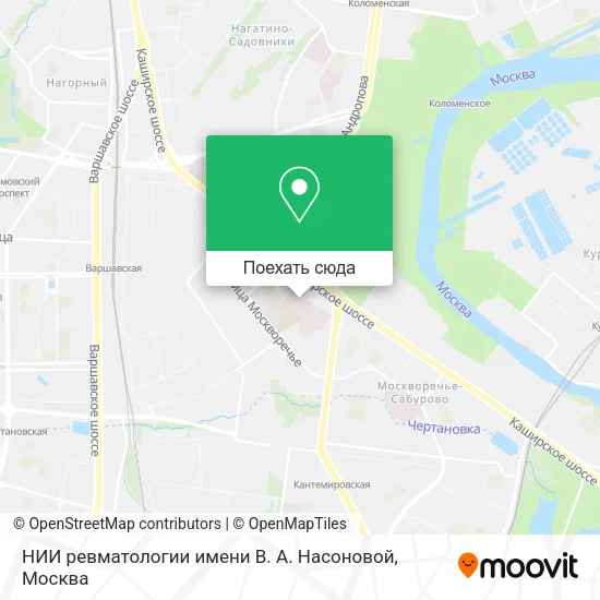 Карта НИИ ревматологии имени В. А. Насоновой