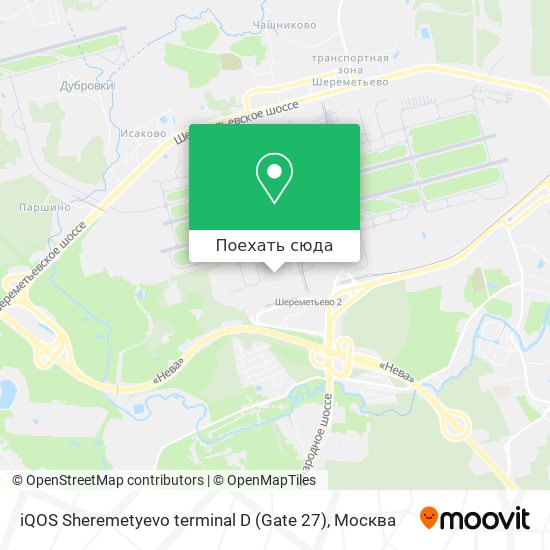 Карта iQOS Sheremetyevo terminal D (Gate 27)