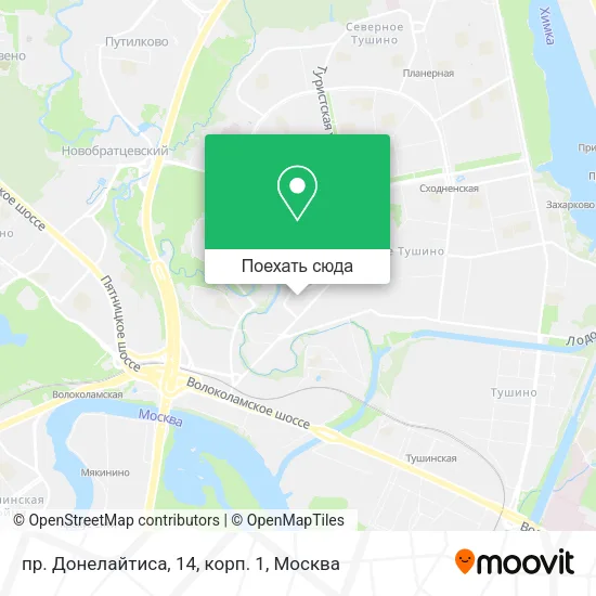 Карта пр. Донелайтиса, 14, корп. 1