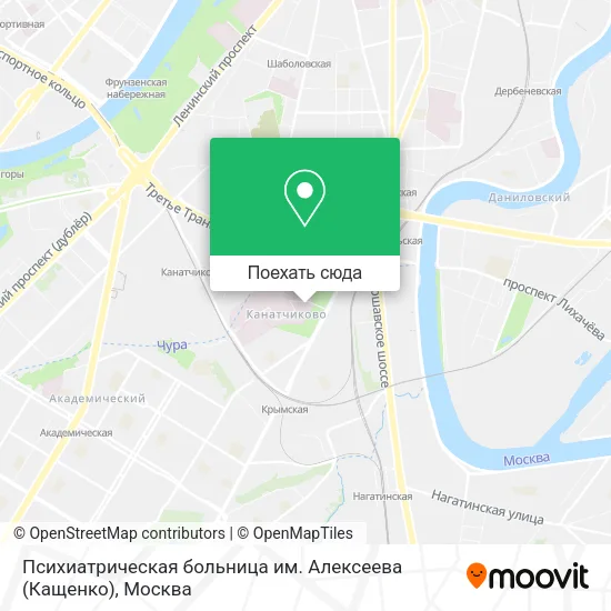 Карта Психиатрическая больница им. Алексеева (Кащенко)