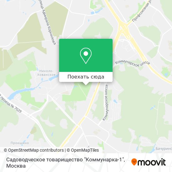 Карта Садоводческое товарищество "Коммунарка-1"