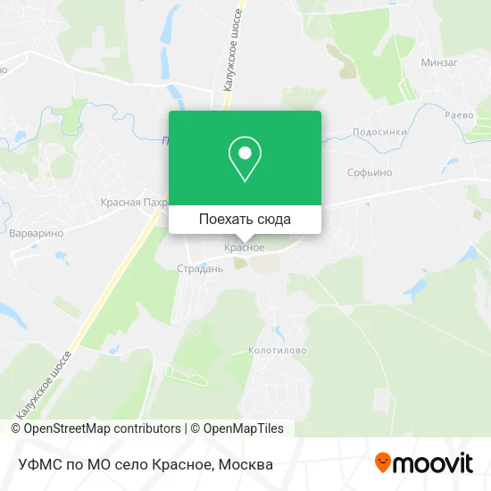 Карта УФМС по МО село Красное