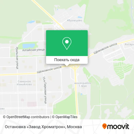 Карта Остановка «Завод Хроматрон»