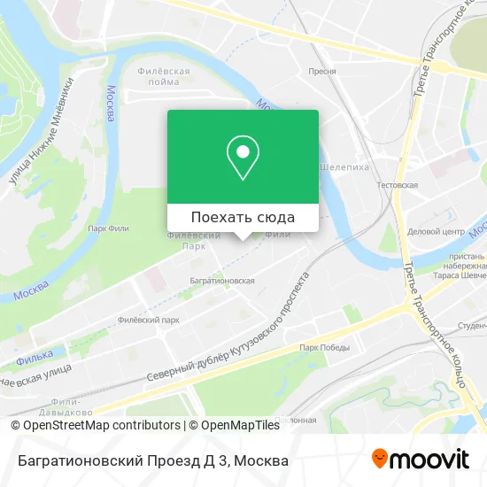 Карта Багратионовский Проезд Д 3