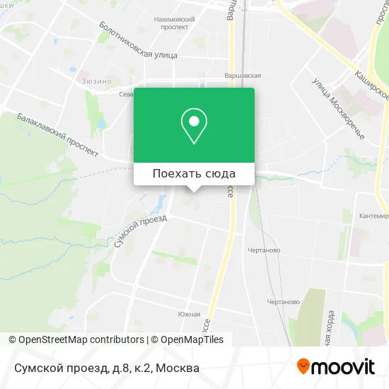 Карта Сумской проезд, д.8, к.2