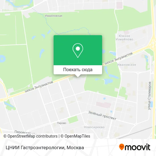 Карта ЦНИИ Гастроэнтерологии